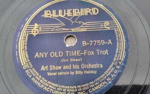 Artie Shaw 78rpm Single 10-inch Bluebird Records #B-7759 Billie Holiday - Imagen 1 de 4