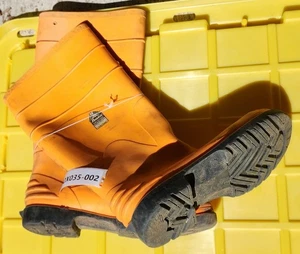 Bata dielectric steel shank high top electricians boots Size 10 Orange - Picture 1 of 4
