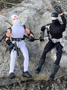 SNAKE EYES vs. STORM SHADOW GI JOE 1996 Hasbro Action Figure Lot of 2 Ninja - Picture 1 of 6