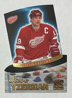Tarjeta troquelada #8 Steve Yzerman 1998 Pacific Crown Royale TRUCOS DE SOMBRERO Foto 1 de 2