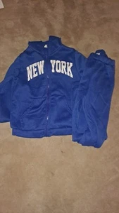 2 pc blue sweat suit boys size 11-12y - Picture 1 of 1