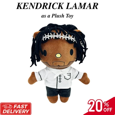 Hello Kitty As KENDRICK LAMAR Plush Doll Soft Stuffed Figure Plush Toy Gift 25cm — 第 1/4 张图片