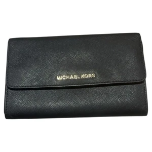 Michael Kors Geldbörse Clutch / Portemonnaie schwarz 5x7,5" Saffiano Leder gebraucht - Bild 1 von 6