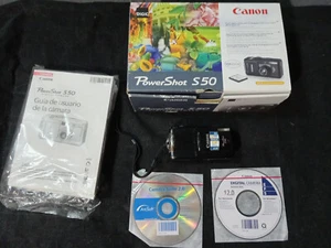 Canon Powershot S50 Digital Camera With Battery For Parts - Picture 1 of 6