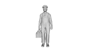Printle T Hombre 1171-Delivery Milkman Botellas Figura para Dioramas Tren Sets - Picture 1 of 11