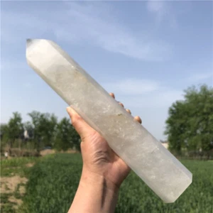 1.86kg Natural Clear quartz Obelisk Reiki Quartz Crystal Wand Point Decor XA6191 - Picture 1 of 12