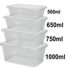 HighQuality Clear Plastic Containers Tubs with Lids Microwave Food Safe Takeaway