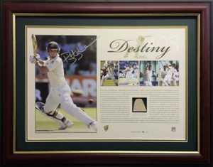 PHILLIP HUGHES SIGNED FRAMED LIMITED EDITION DESTINY OFFICIAL CRICKET PRINT - Picture 1 of 1