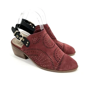 Anthropologie Latigo Muren Suede Mule booties Slingback Western Cutout 7 M - Picture 1 of 11
