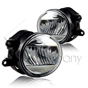 Fit 16 Scion iM 17-18 Toyota iM Clear Replacement CREE LED Fog Light Lamps 