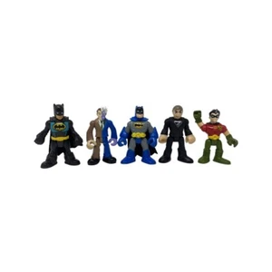Nice Lot of 5 DC Fisher Price Imaginext Batman Robin Two Face Zod - Picture 1 of 7