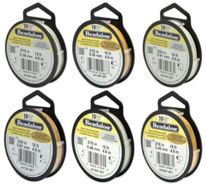 Beadalon® Edelstahl Perlen Saitendraht 19 Stränge *beschichtete Farben - Bild 1 von 3