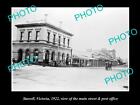 OLD 8x6 HISTORIC PHOTO OF STAWELL VIC VIEW OF MAIN STREET & POST OFFICE c1922
