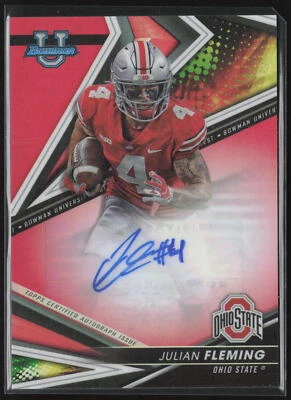 Julian Fleming 2022 Bowman Best University Best of 2022 Red Refractor Auto /10 - Image 1 of 2
