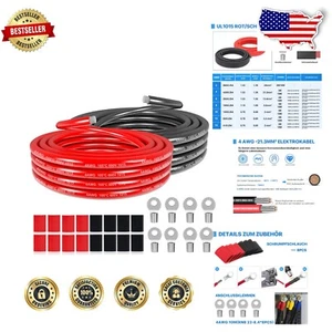 4 AWG Hook-Up Wire - Durable 66FT Tinned Copper Cable for Home & Vehicle Needs - Picture 1 of 9