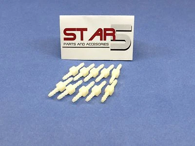 Dental Fitting Connector 1/16'' X 1/16" Barb Plastic Set /10 Pcs STAR5  - Image 1 of 2
