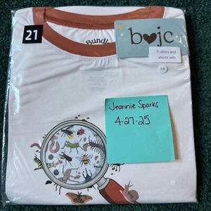 Bundle of Joy bamboo daywear shirt and short set, bugs. Size 7/8 - Picture 1 of 3