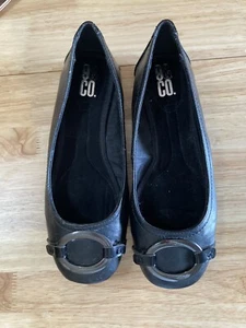 9 & Co Damenschuhe flache Schnallen neu ohne Etikett Größe 7,5 M schwarz - Bild 1 von 8