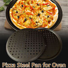 Steel Pizza Pan With Holes 32cm Pizza Tray Baking Tray Non-stick Pizza Flpmk๓