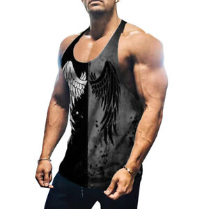 Men Workout Tank Top Gym Athletic Sports Vest Fitness Bodybuilding Muscle Shirt*