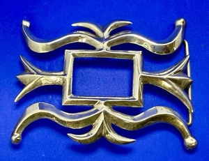 HUGE Sandcast Native American Indian Sterling Silver Belt Buckle for 2" Belt - Picture 1 of 23