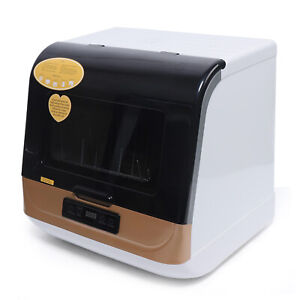 Portable Mini Dish Washer Countertop Automatic Dishwasher Deep Cleaning 1.2Kw