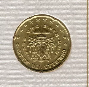 Vatican 2005 20 Centime D'Euro BU FDC Siege Vacant 60000 exemplaire Provenant BU - Foto 1 di 1