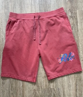 Ralph Lauren Polo Mens Floral Accent Sweat Shorts Nantucket Red Sz Large - Image 1 of 3