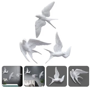 Swallows Bird Wall Sculpture 3pcs 3D Wall Art for Home-JK - Picture 1 of 12