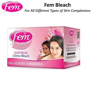 Fem Fairness Naturals SAFFRON Creme Bleach Healthy Fair Skin No amonia add 24g - Picture 1 of 6