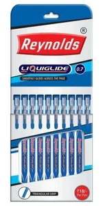 Reynolds Liquiglide 0.7 Ball Pens, Blue Ink - [Pack of 10] - Picture 1 of 1