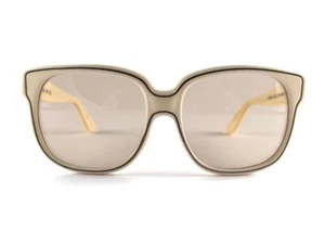 VINTAGE EMMANUELLE KHANH BEIGE OVERSIZED SUNGLASSES 1970'S MADE IN FRANCE - Picture 1 of 11