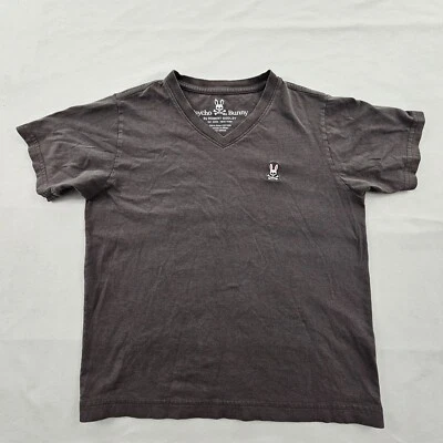 Psycho Bunny by Robery Godley Gray Short Sleeve Cotton T-Shirt Boys' M - Image 1 of 4