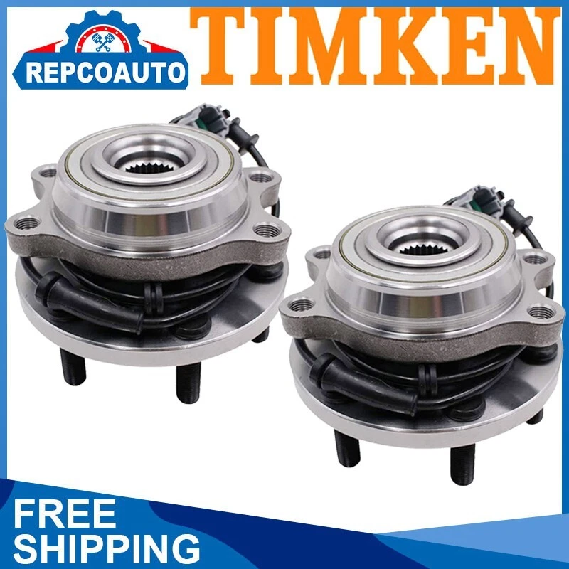 Conjunto de cojinete y buje de rueda delantera para Nissan Xterra Timken 2005-2015 2 piezas con ABS Foto 1 de 4