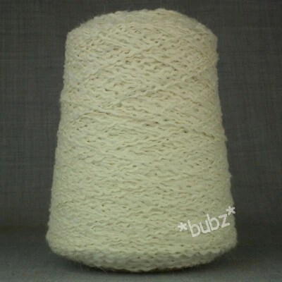 SOFT PURE WOOL YARN - DOUBLE KNIT - 400g CONE - ECRU UNDYED HAND MACHINE KNIT DK - Image 1 of 3