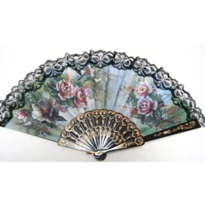 Spanish style Hand Fan Decorative Flowerer - Picture 1 of 1