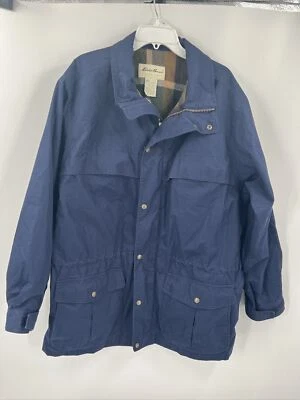 De Colección Eddie Bauer Para Hombre Azul Lana Forrada Montaña Parka Mochilero Chaqueta de Campo L Foto 1 de 4