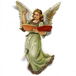 "Ángel troquelado c1900 - 1920s 3 3/4""" - Imagen 1 de 2