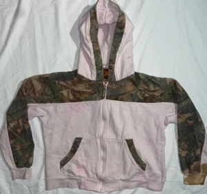 Trail Crest Hoodie Sweatshirt Womens Size Medium Pink & Camo - Picture 1 of 5