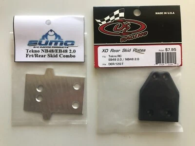 Sumo & DE Racing skidplates for Tekno NB48 2.0 & EB48 2.0: SUM1309 & DER-120-T - Image 1 of 3
