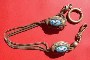 ANTIKE UHRENKETTE XIX JAHRHUNDERT ALPAKA MARK HANDARBEIT - Bild 1 von 17