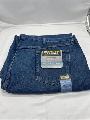 Rustler Classic Relaxed Fit Heavyweight Denim Jeans 46x30 – New! - Image 1 of 3