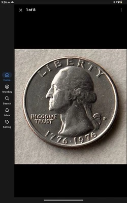 1776-1976 D US Bicentennial Quarter, Rare filled Mint Mark Regular - Image 1 of 2