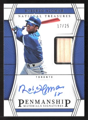 2023 Panini National Treasures #PMS-RA Roberto Alomar  Auto Toronto Blue Jays - Image 1 of 2