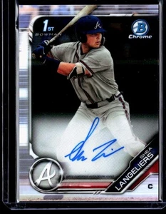 2019 Bowman Chrome Draft Pick Auto Shea Langeliers Athletics #CDA-SL - Picture 1 of 2