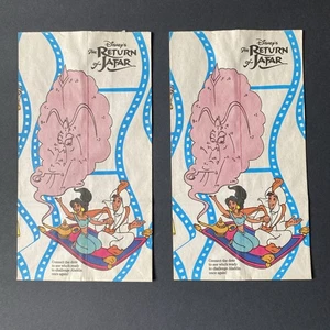 1995 McDonald’s Disney Happy Meal Paper Bags Lot Aladdin Snow White HTF Vintage - Picture 1 of 19