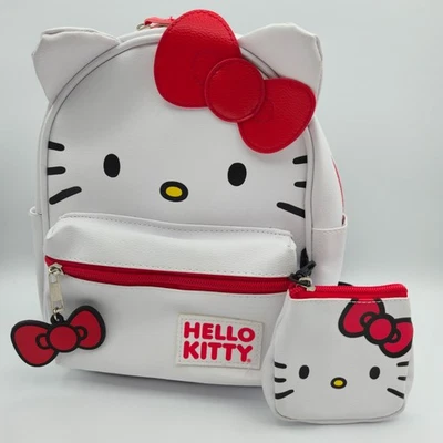 Hello Kitty мини лицо рюкзак монета сумочки искусственной кожи Sanrio молнии сумка милый Kawai - Изображение 1 из 4
