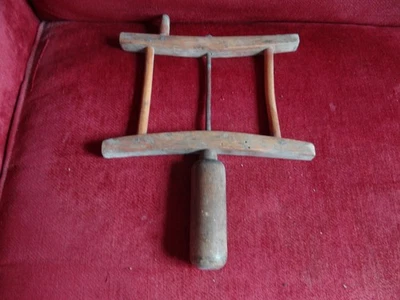 Antique Primitive Wooden Rope Yarn Winder Vtg Hand Tool Cottage Decor - Image 1 of 2