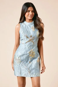 Dorothy Perkins Blue Mini Dress Womens Occasion Dresses - Picture 1 of 4