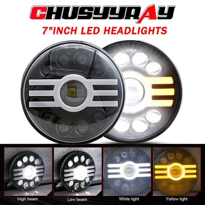 Faros LED redondos de 7 pulgadas para Ford Granada 1975 1976 1977 haz alto Foto 1 de 4